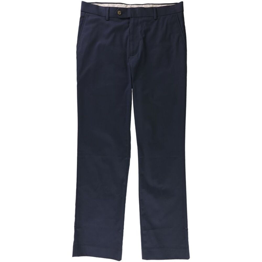 Tasso Elba Mens Stretch Straight Leg Relaxed Chino Casual Pants, Blue, 34W x ...